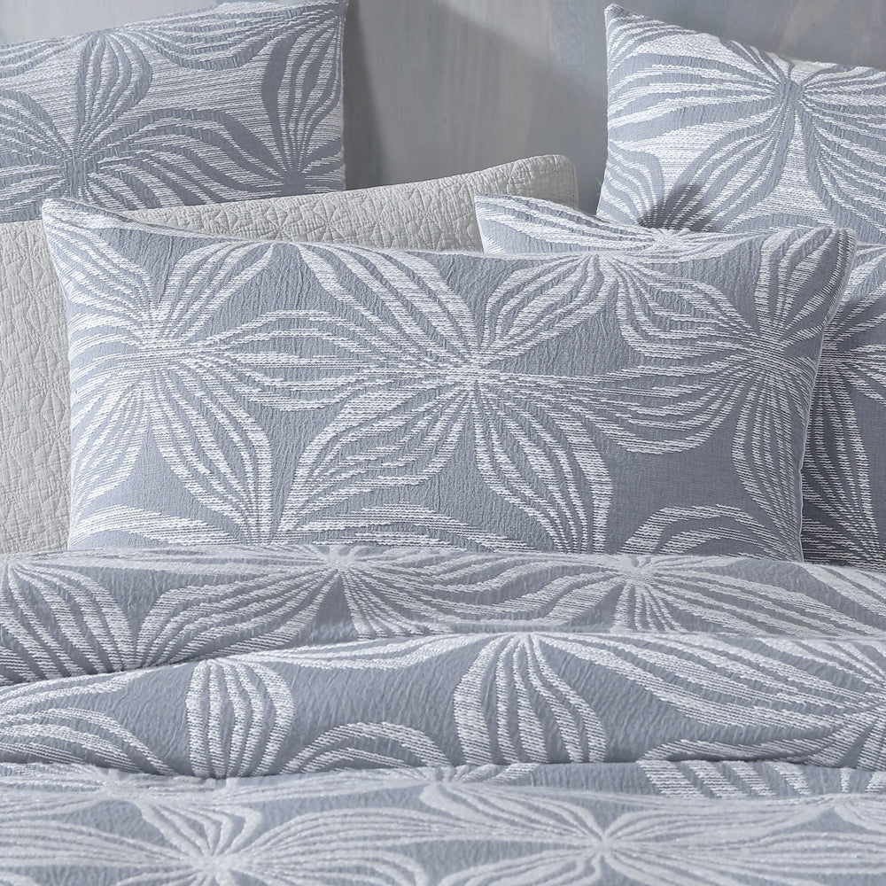 Platinum Logan and Mason Skylar Slate Quilt Cover Set Detail | My Linen