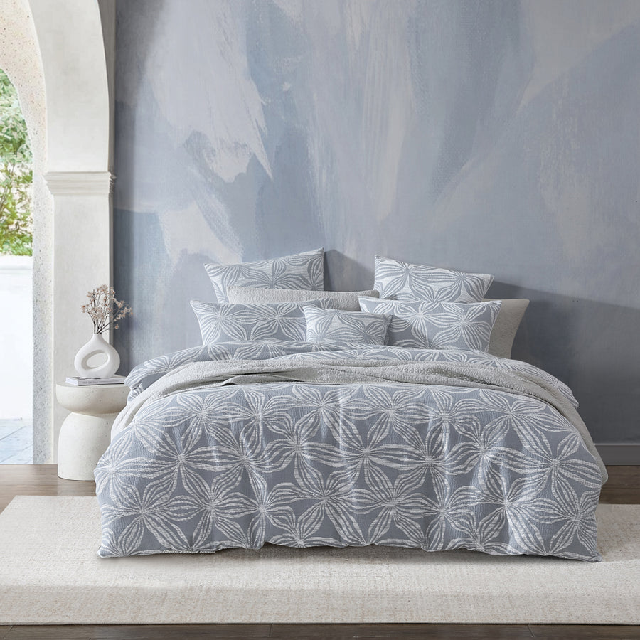 Platinum Logan and Mason Skylar Slate Quilt Cover Set | My Linen