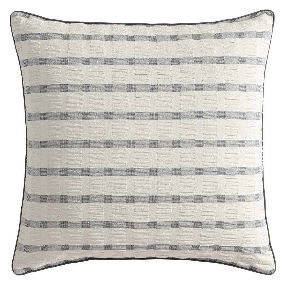 Platinum Logan and Mason Sycamore Charcoal European Pillowcase | My Linen