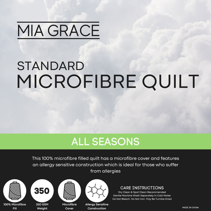 Standard 350GSM Microfibre All Seasons Quilt / Doona | Super King