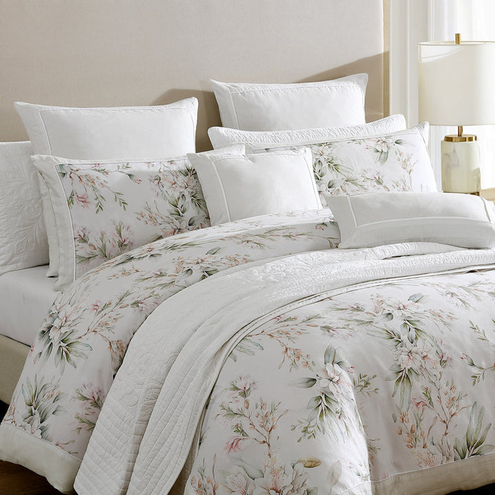 Amandaline Ivory Quilt Cover Set | Super King
