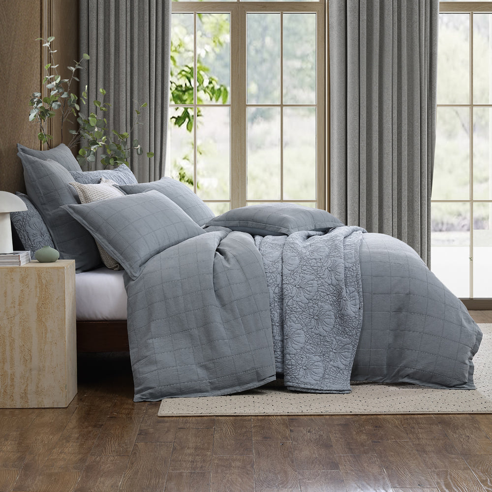 Private Collection Artemis Denim Quilt Cover Set Lifestyle | My Linen