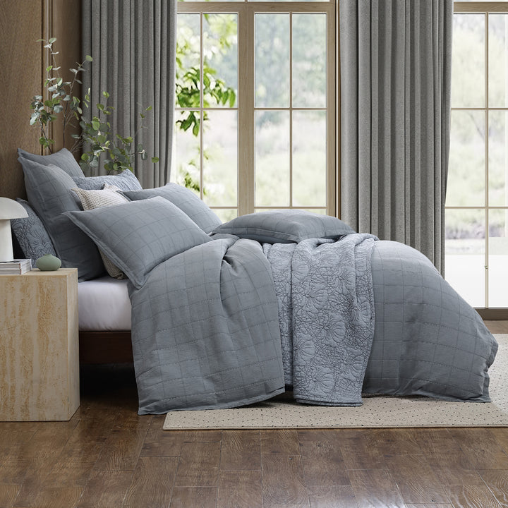 Private Collection Artemis Denim Quilt Cover Set Lifestyle | My Linen