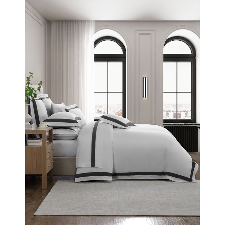 Private Collection Bentley Charcoal Quilt Cover Set Lifestyle | My Linen
