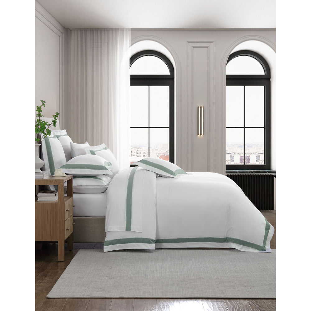 Private Collection Bentley Sage Quilt Cover Set Lifestyle | My Linen