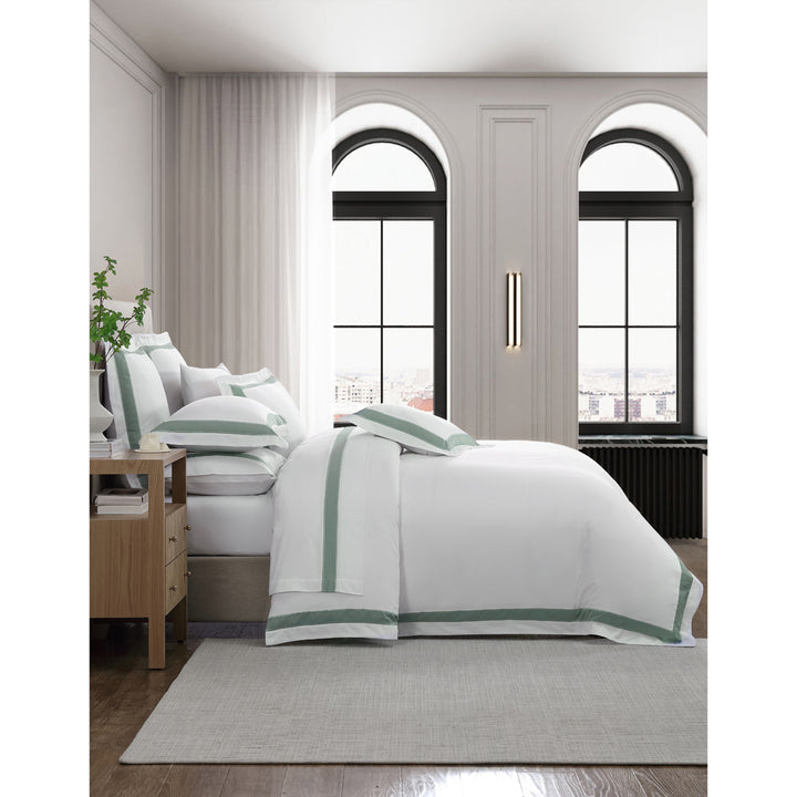Private Collection Bentley Sage Quilt Cover Set Lifestyle | My Linen