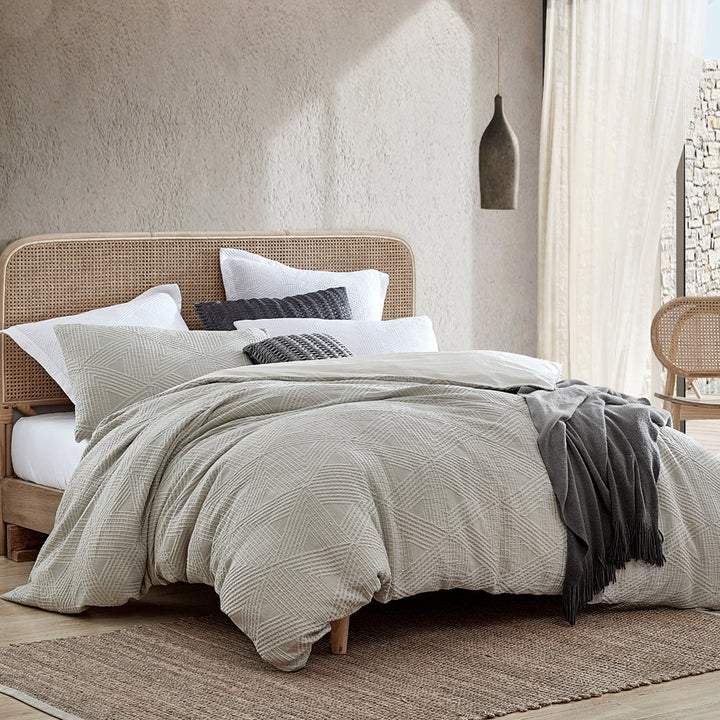 Braddon Sage Quilt Cover Set | Queen Bed