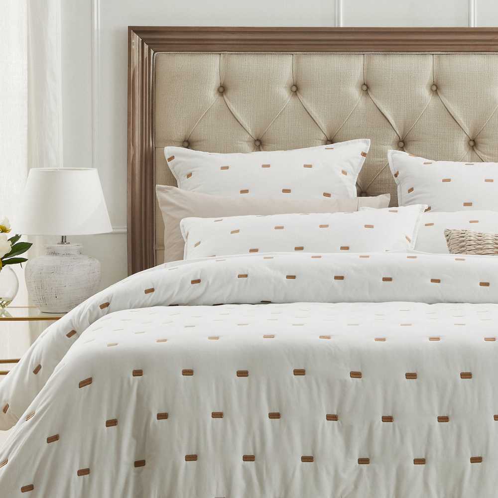 Coburn Stone Quilt Cover Set | Queen Bed