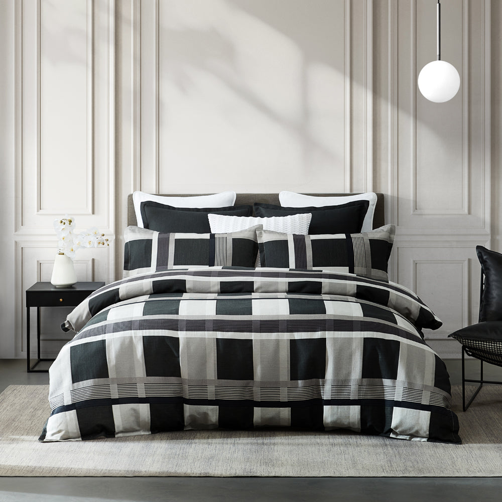Conrad Silver Quilt Cover Set | Queen Bed