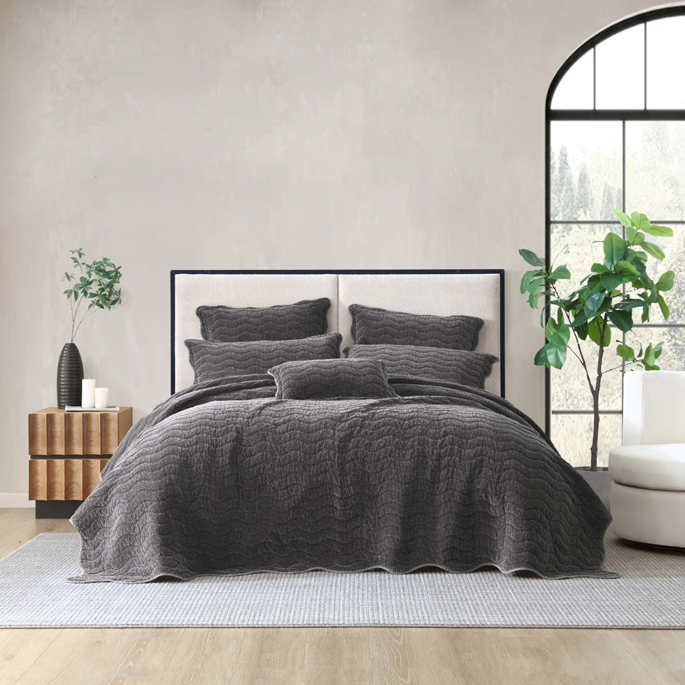 Private Collection Indiana Charcoal Coverlet | My Linen