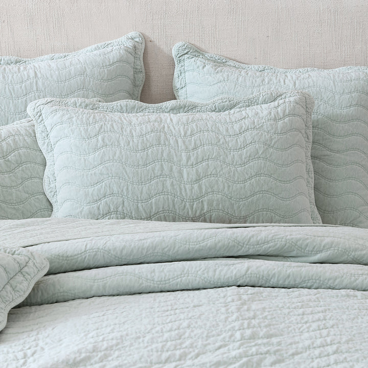 Private Collection Indiana Sage Coverlet Detail | My Linen