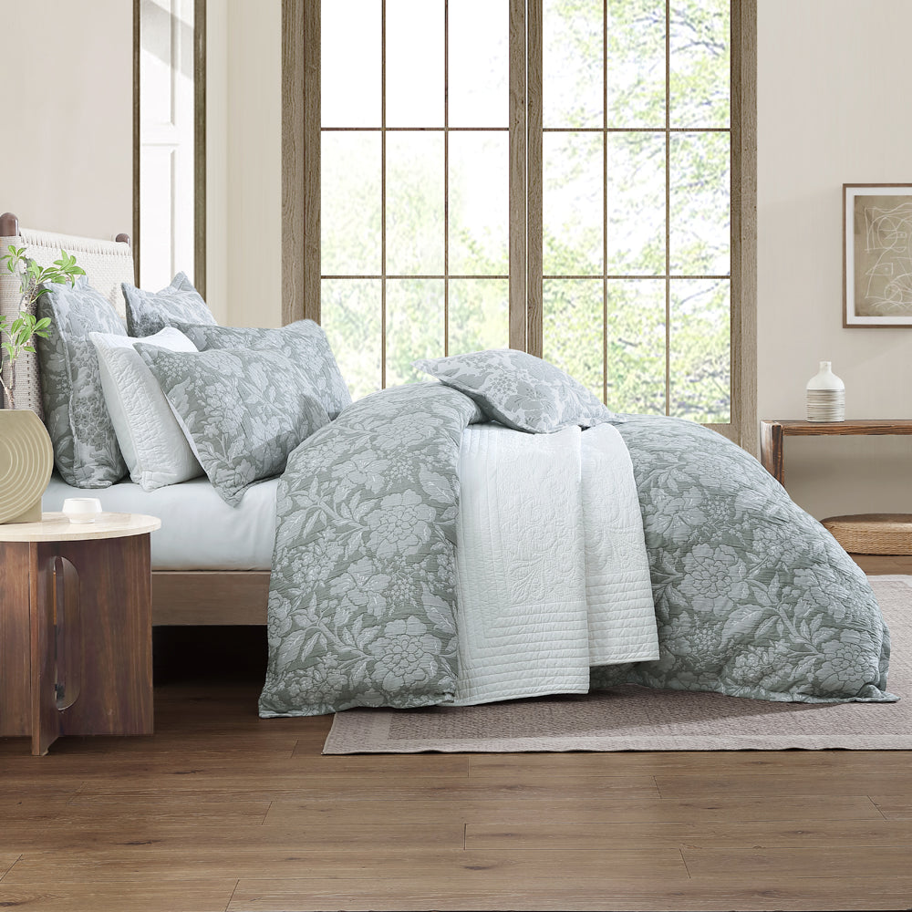 Private Collection Julieta Thyme Quilt Cover Set Lifestyle | My Linen
