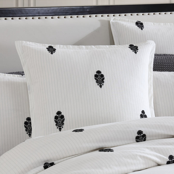 Private Collection Khari Charcoal European Pillowcase Lifestyle | My Linen