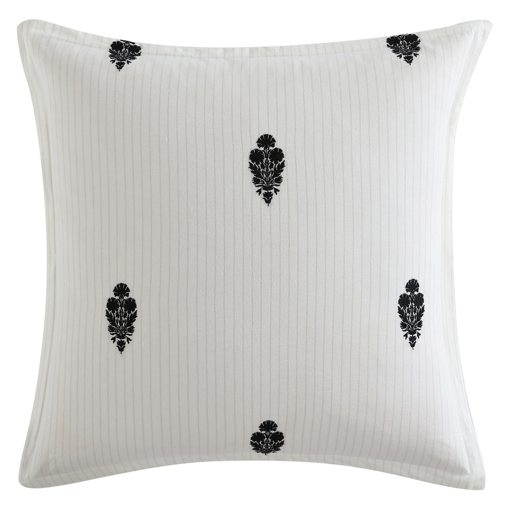 Private Collection Khari Charcoal European Pillowcase | My Linen