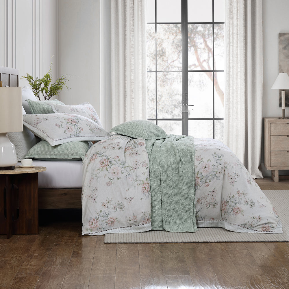 Private Collection Liyana Frost Quilt Cover Set Lifestyle | My Linen