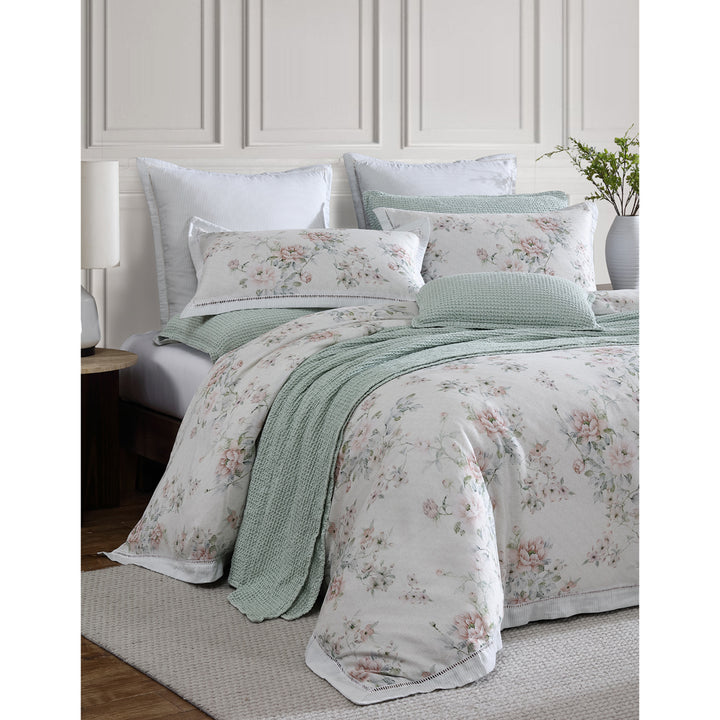 Private Collection Liyana Frost Quilt Cover Set Closeup | My Linen