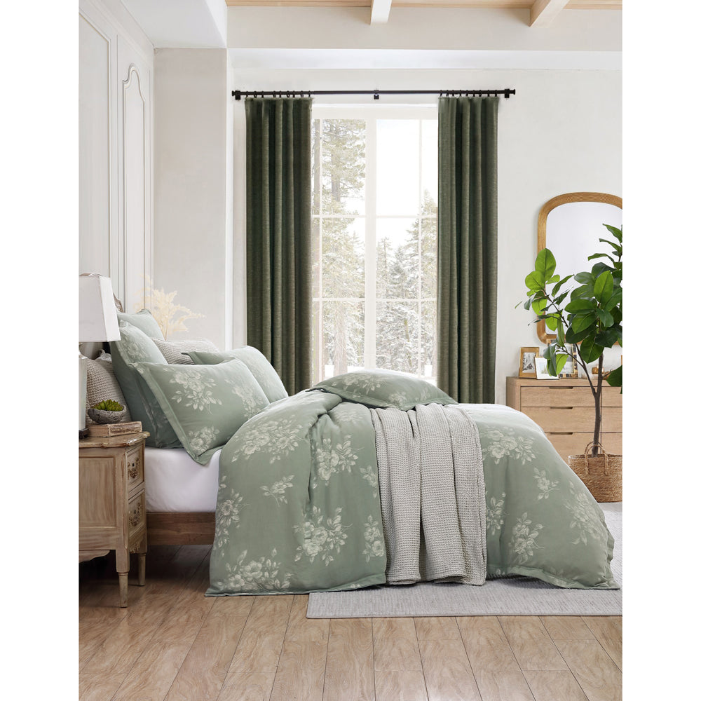 Private Collection Maisey Moss Quilt Cover Set Lifestyle | My Linen