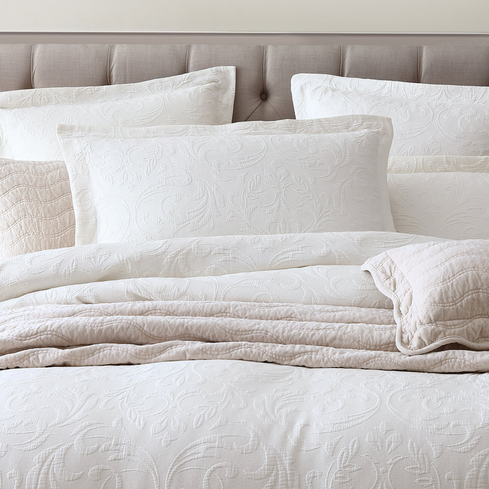 Marbella Ivory Quilt Cover Set | Super King