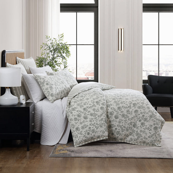Marthas Orchard Sage Quilt Cover Set | Super King