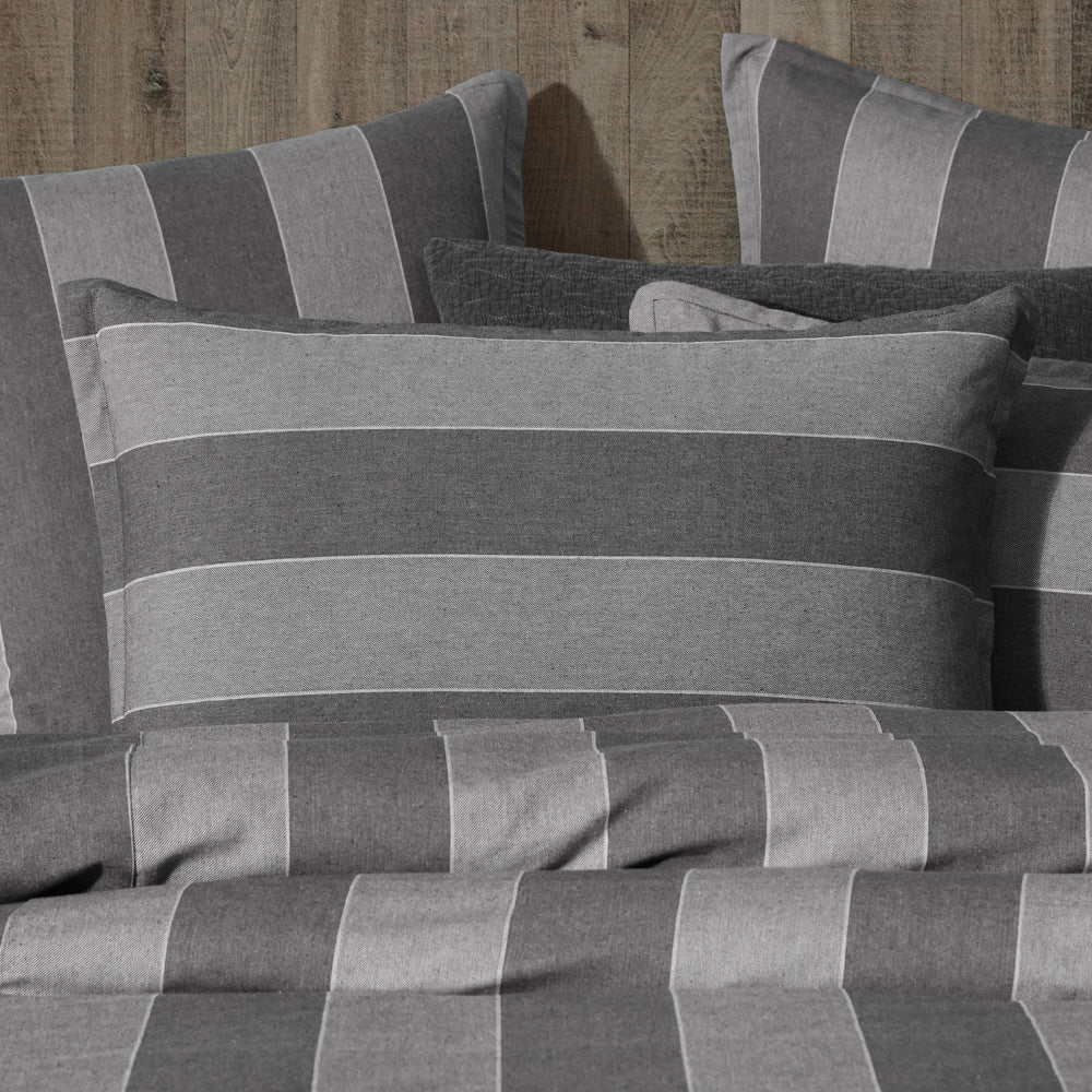 Private Collection Thatcher Charcoal Quilt Cover Set PIllow | My Linen