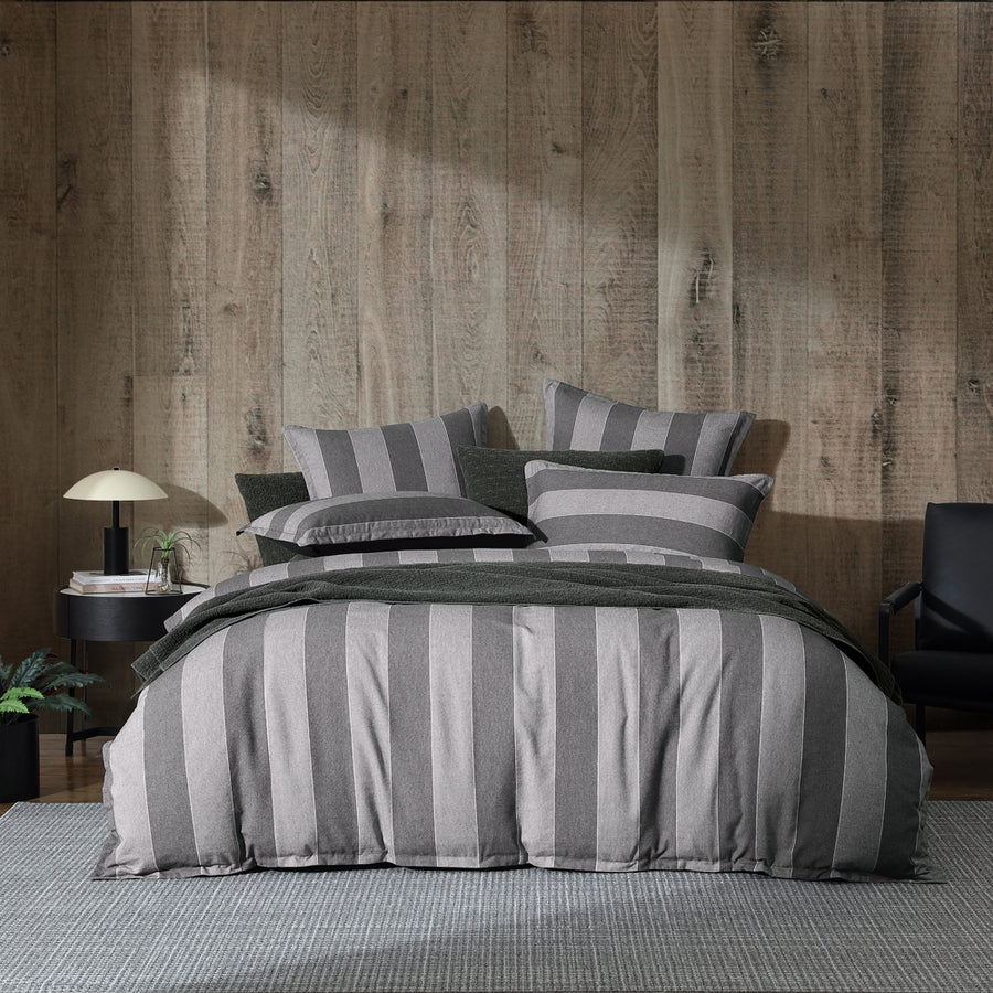 Private Collection Thatcher Charcoal Quilt Cover Set | My Linen