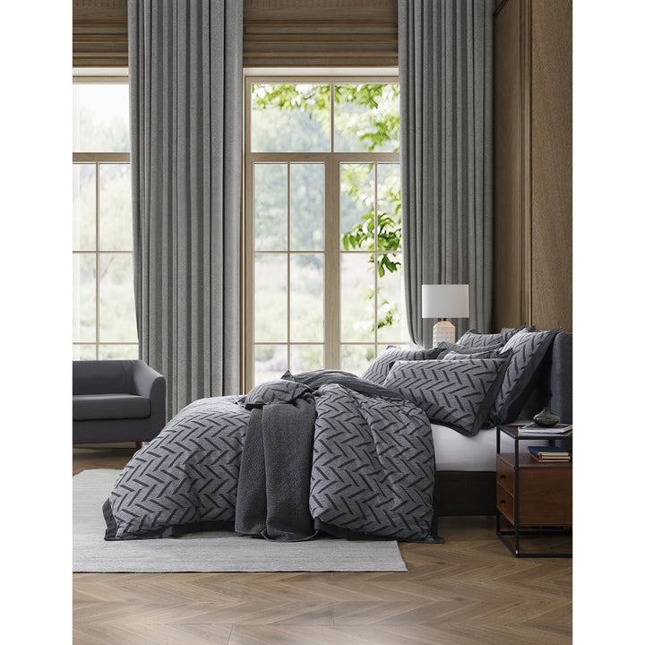 Westport Charcoal Quilt Cover Set | Super King