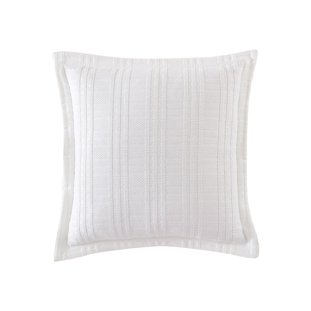 Winton White Square Filled Cushion
