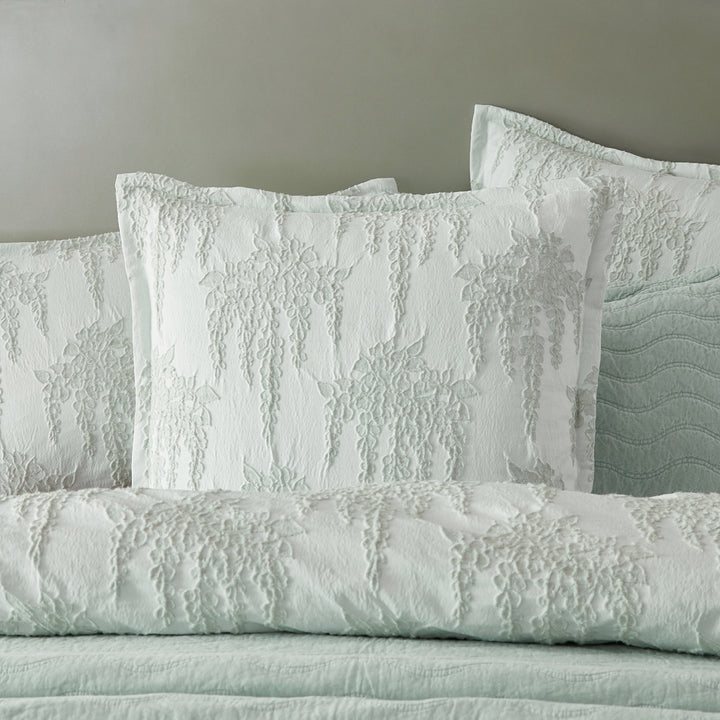Private Collection Wisteria Sage European Pillowcase Lifestyle | My Linen