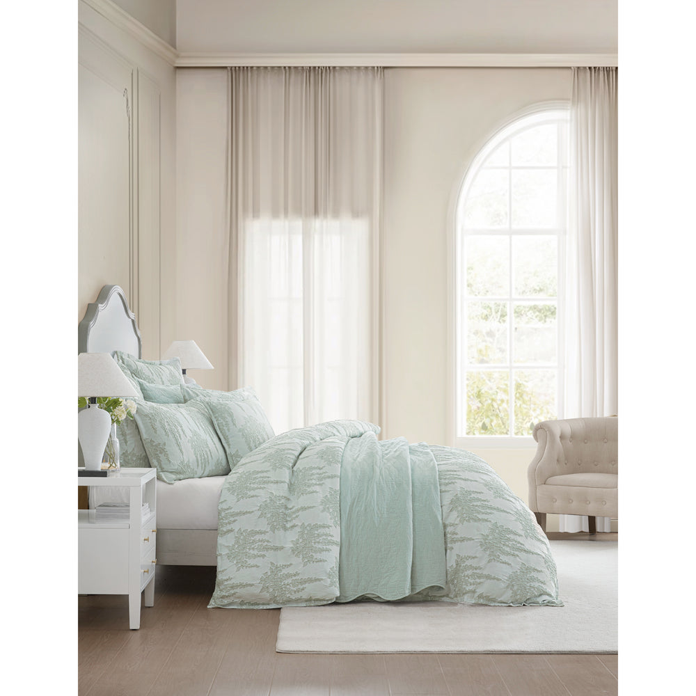 Private Collection Wisteria Sage Quilt Cover Set Side | My Linen