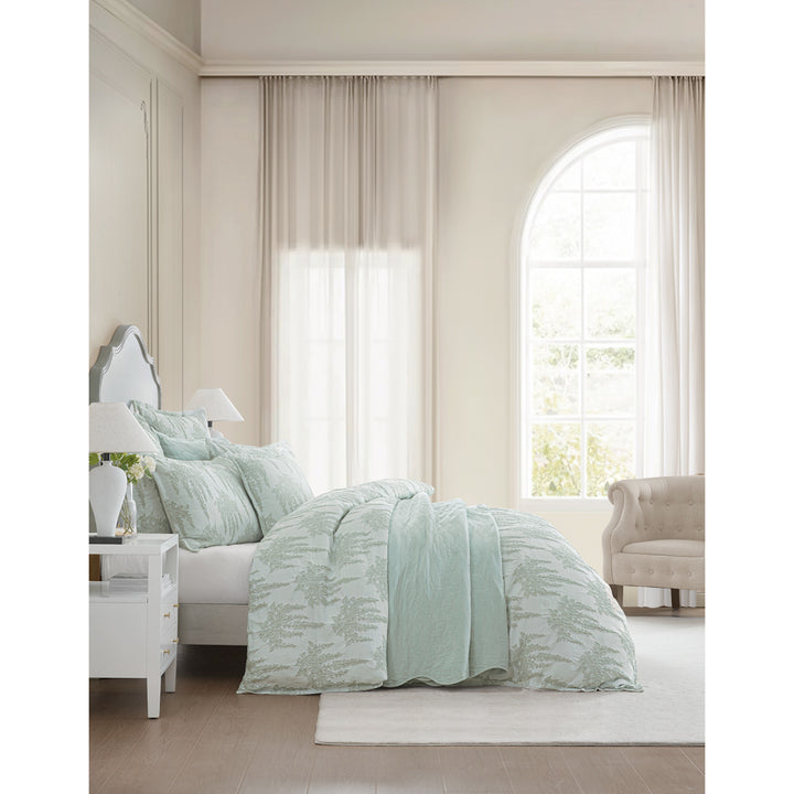 Private Collection Wisteria Sage Quilt Cover Set Side | My Linen
