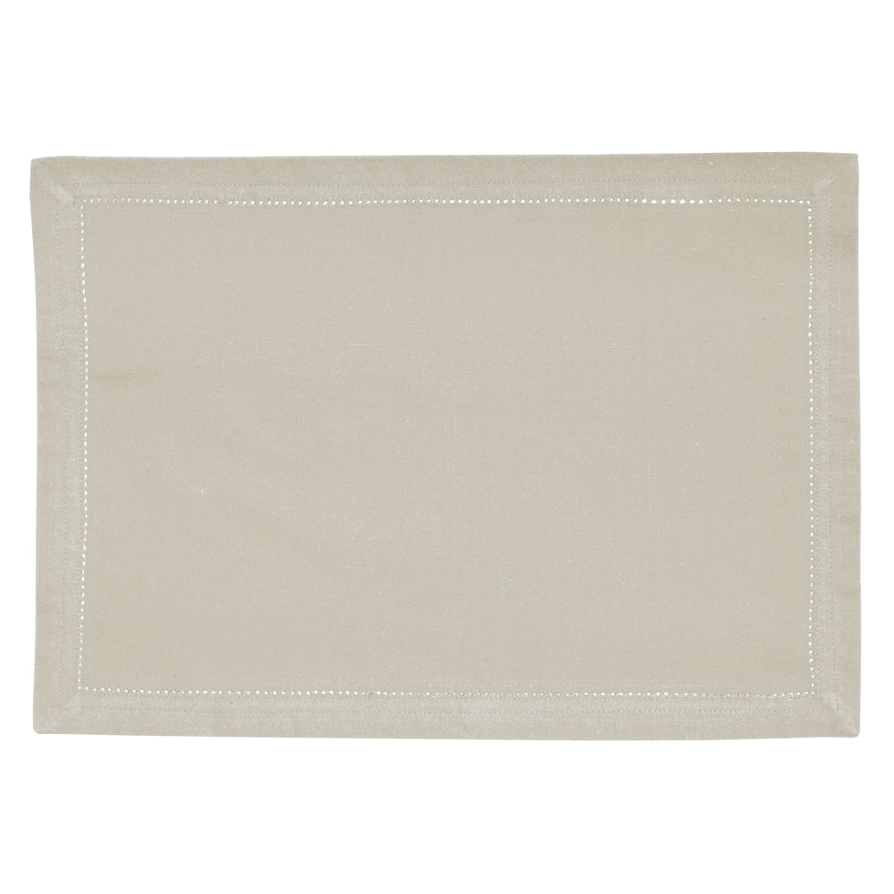 Hemstitch Placemat Oatmeal | 2 Pack