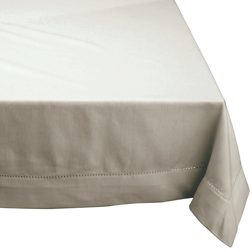 Hemstitch Square Tablecloth Oatmeal | 205cm x 205cm