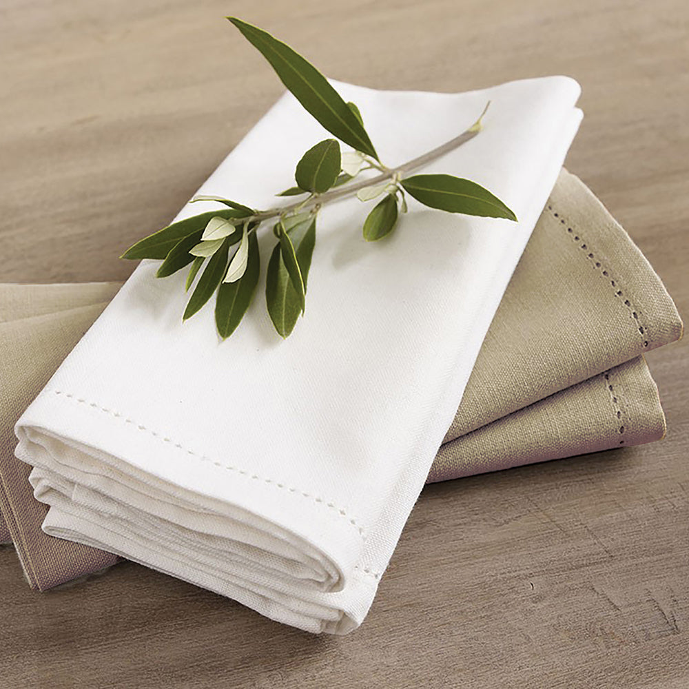 Hemstitch Napkin White | 2 Pack