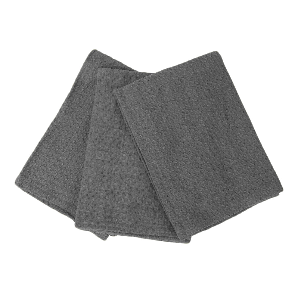 London Waffle Tea Towel Charcoal | 3 Pack