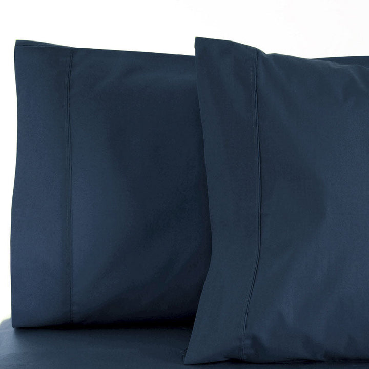 La Via 100% Cotton Flat Sheet 400TC Navy | King Bed Mega