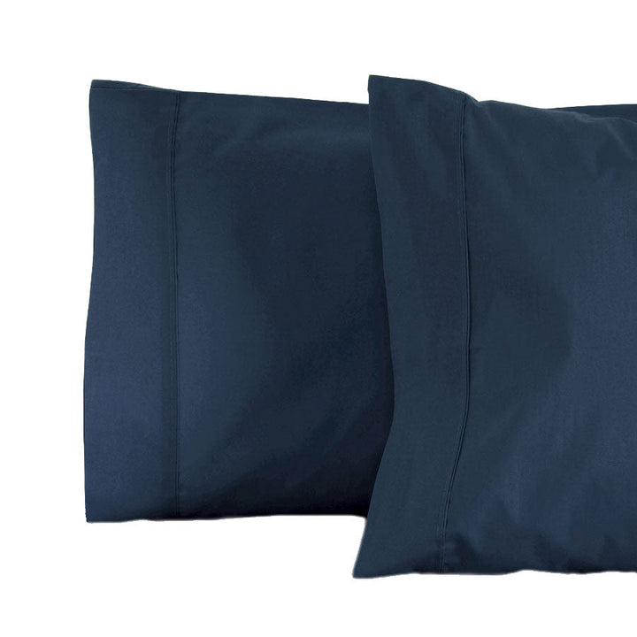 La Via 100% Cotton 400TC Navy Standard Pillowcase | 2 Pack