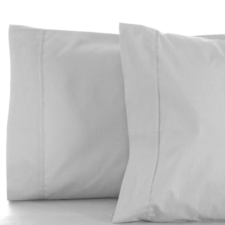 La Via 100% Cotton Flat Sheet 400TC Silver | King Bed Mega