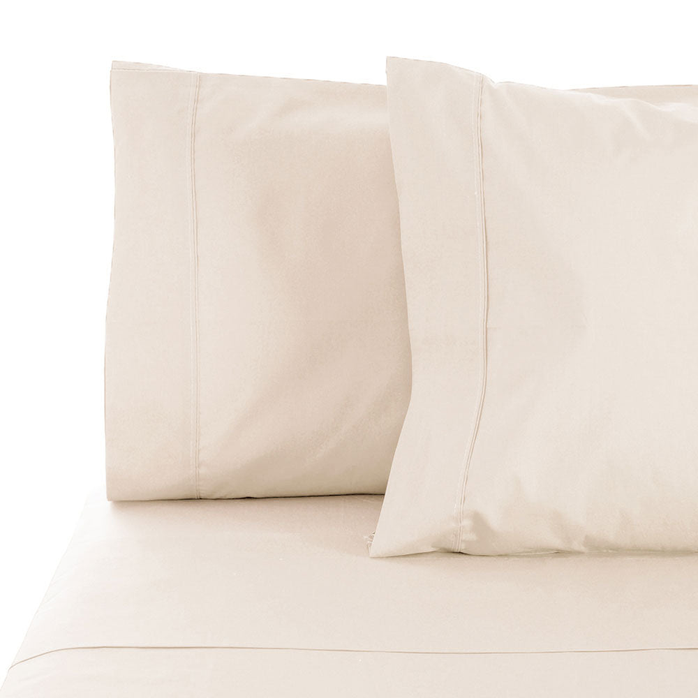 La Via Ivory 100% Cotton Sheet Set 400TC | King Bed