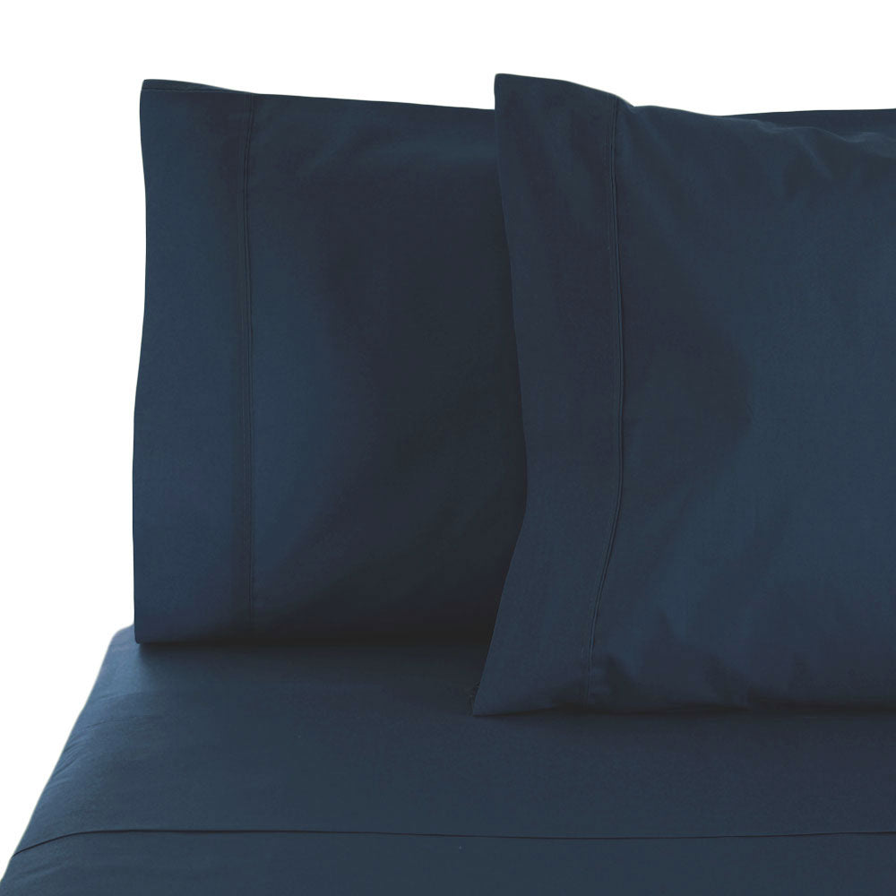 La Via Navy 100% Cotton Sheet Set 400TC | King Bed