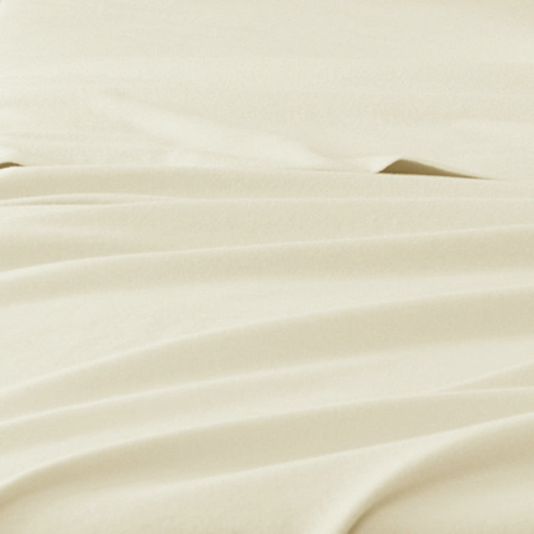 Abrazo 100% Cotton Flannelette Fitted Sheet Ivory | Long Single Bed