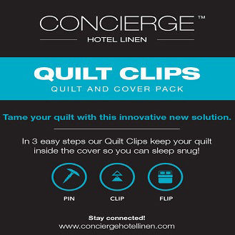 Quilt & Quilt Cover Securing Clips