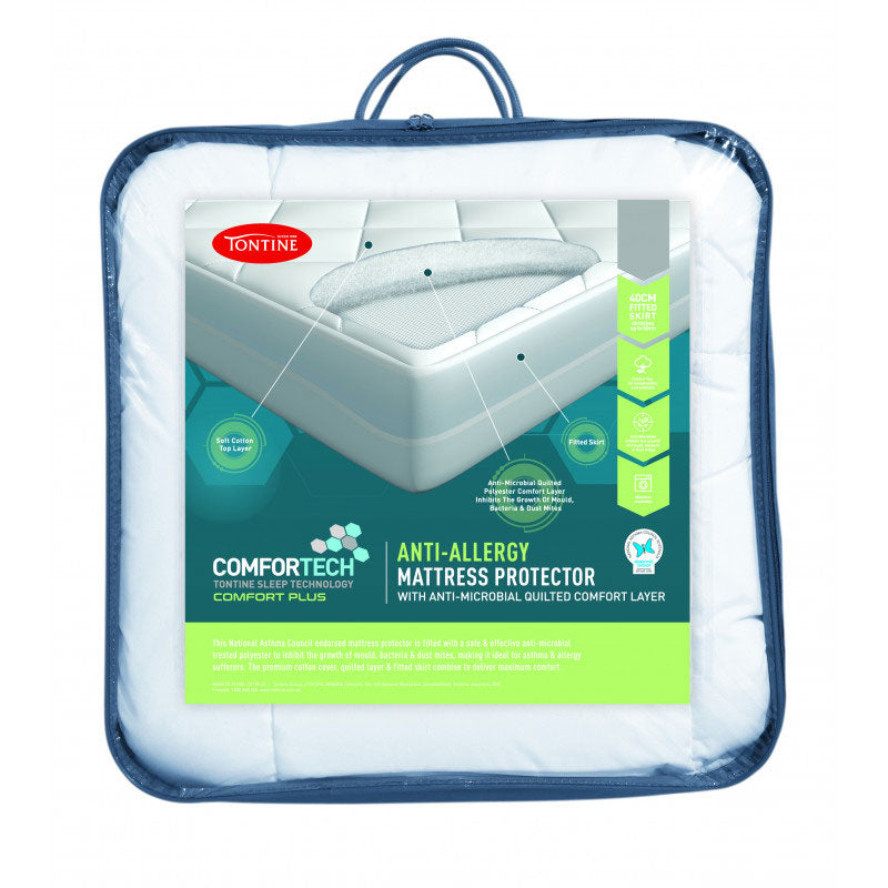 Comfortech Anti-Allergy Fitted Mattress Protector | Single Bed