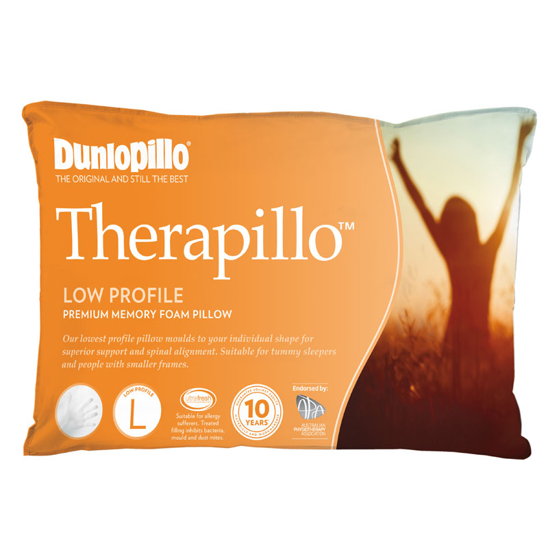 Therapillo Memory Foam Low Profile Pillow