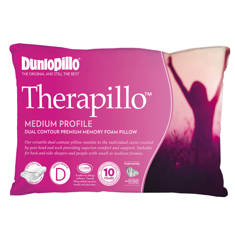 Therapillo Memory Foam Dual Contour Medium Profile Pillow