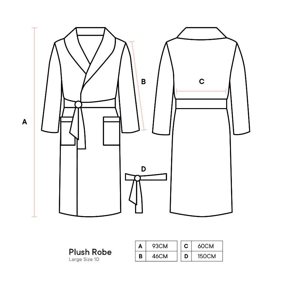 Plush Kids Bathrobe Blush | Kids Large Size 10