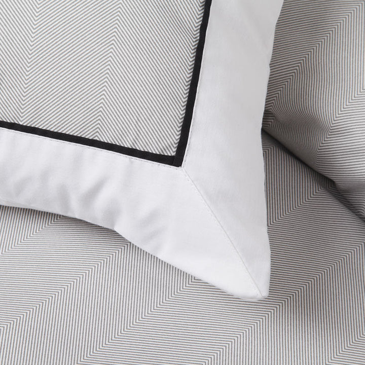 Essex Pewter Quilt Cover Set | Single Bed