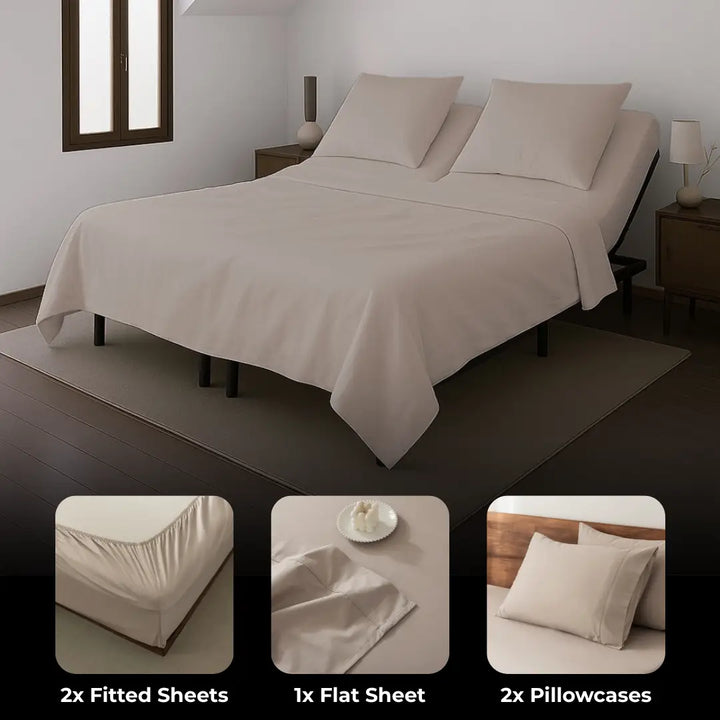 Casey Cotton Sheet Set 400TC | Split King