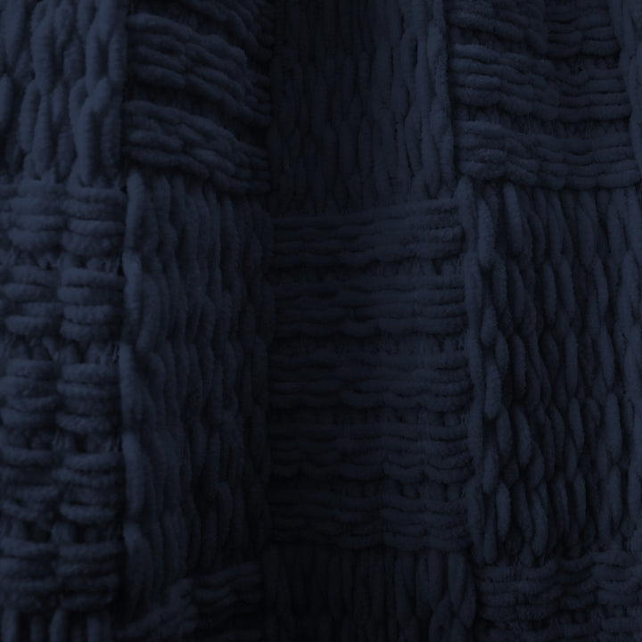 Bambury Asha Navy Throw Closeup | My Linen