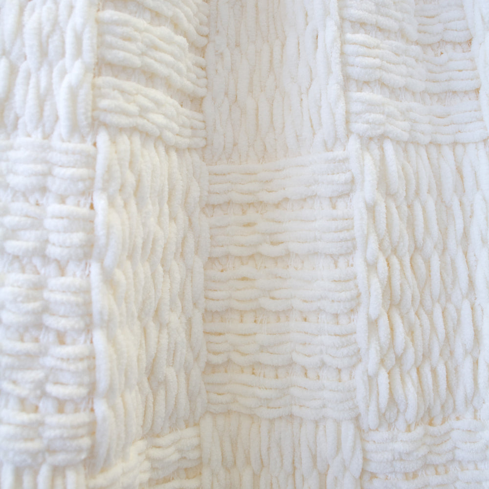 Bambury Asha White Throw Closeup | My Linen