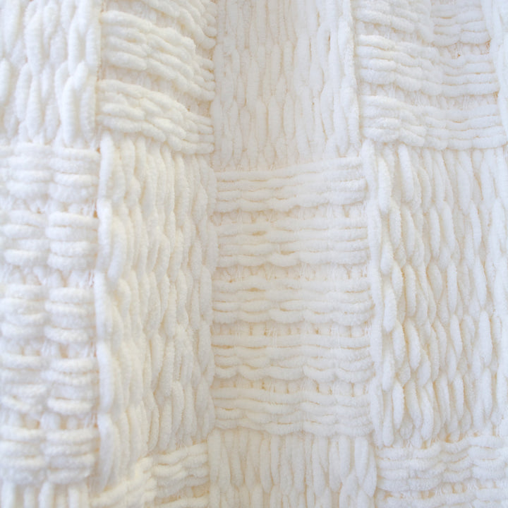 Bambury Asha White Throw Closeup | My Linen
